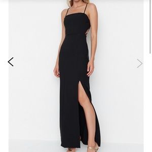 Black floor length dress